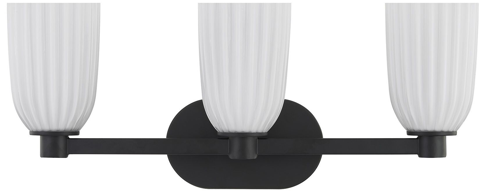 Image 2 Baldwin 3-Light Bathroom Vanity Light in Matte Black more views