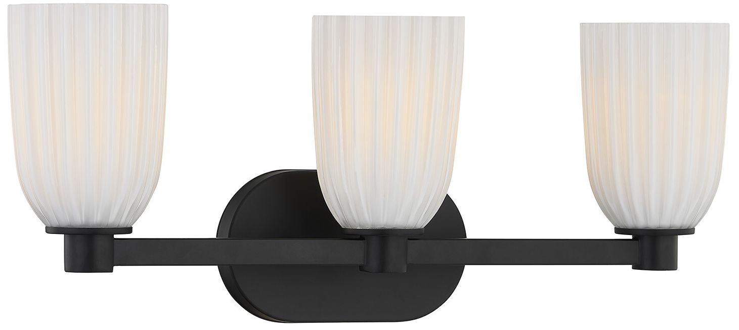 Image 3 Baldwin 3-Light Bathroom Vanity Light in Matte Black more views