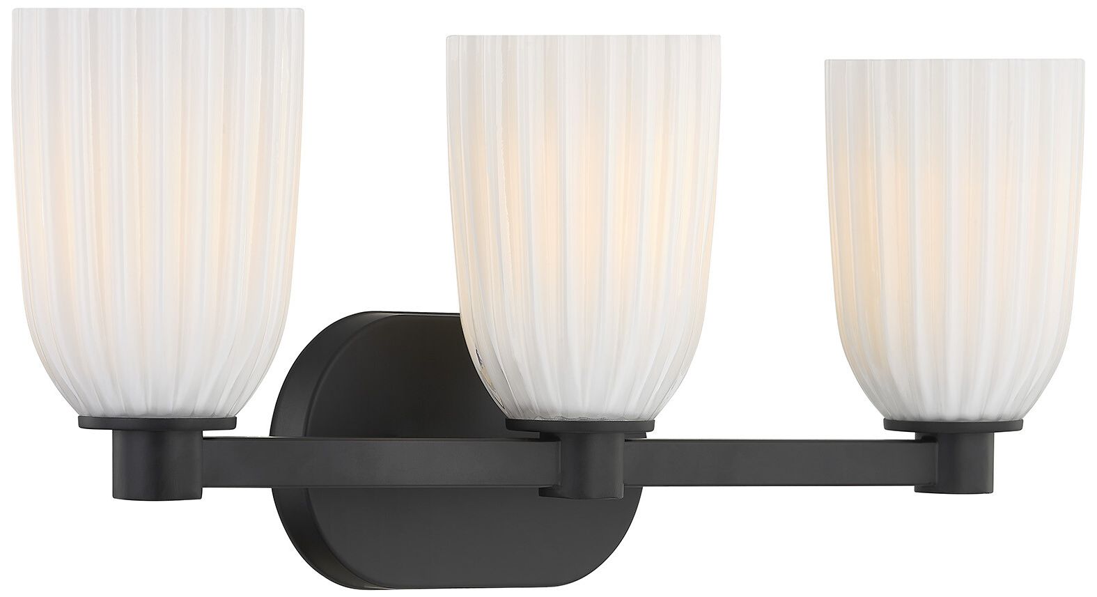 Image 4 Baldwin 3-Light Bathroom Vanity Light in Matte Black more views