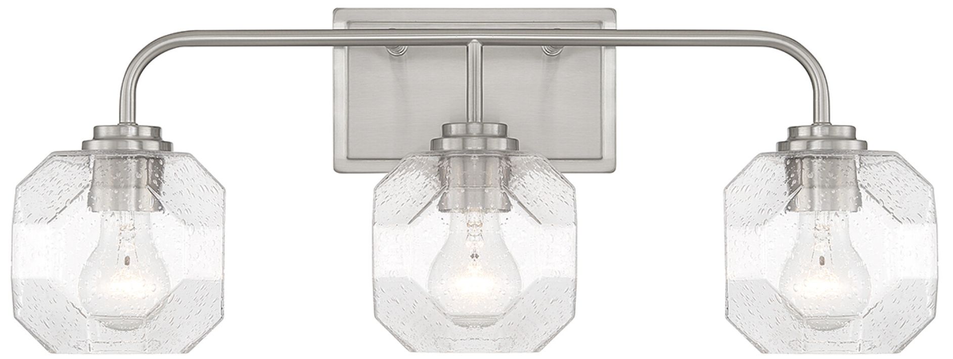 Baldwin 3-Light Bathroom Vanity Light in Satin Nickel