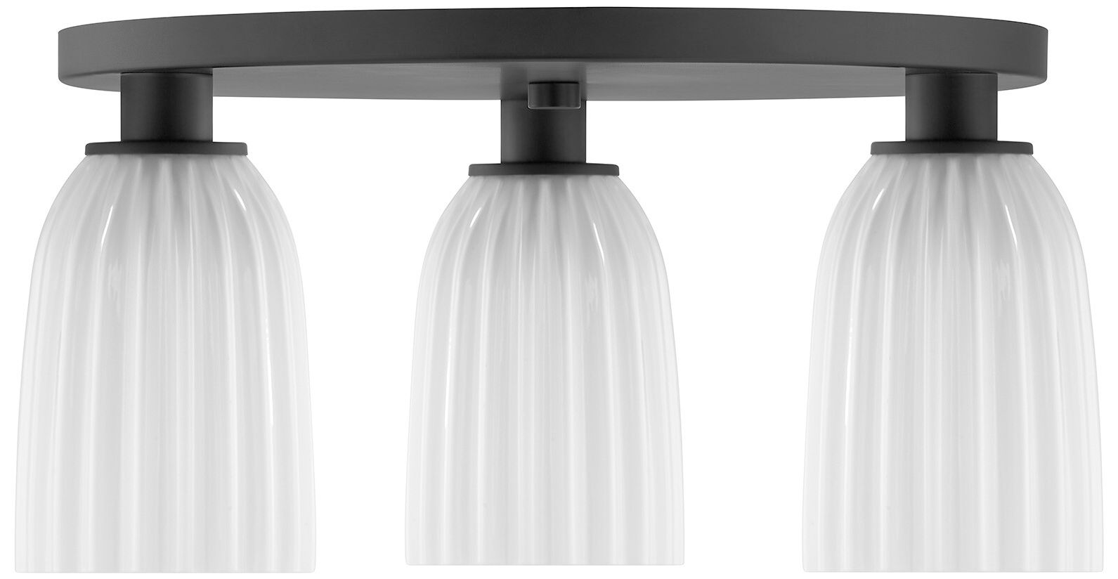 Image 2 Baldwin 3-Light Flush Mount in Matte Black more views