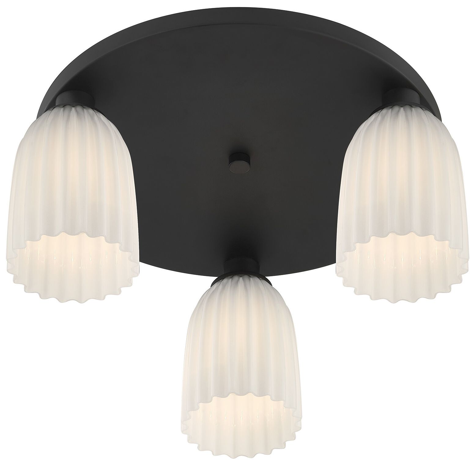 Image 4 Baldwin 3-Light Flush Mount in Matte Black more views