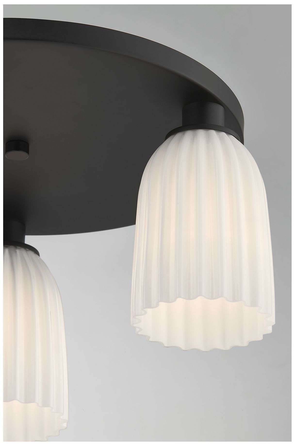 Image 5 Baldwin 3-Light Flush Mount in Matte Black more views