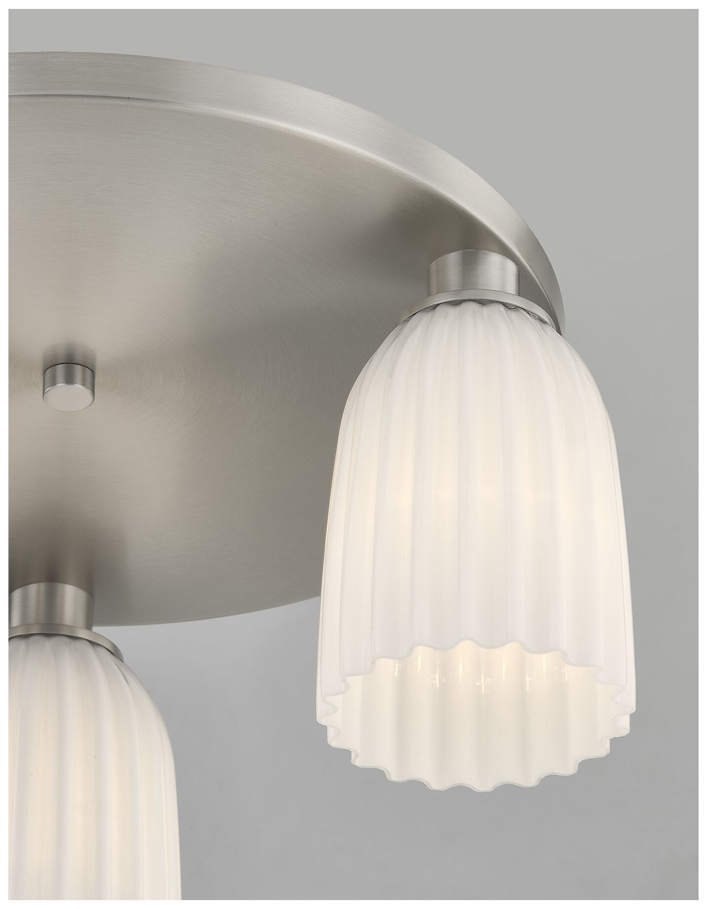 Image 5 Baldwin 3-Light Flush Mount in Satin Nickel more views