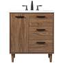 Baldwin 30" Wide Walnut Brown Single Sink Bathroom Vanity