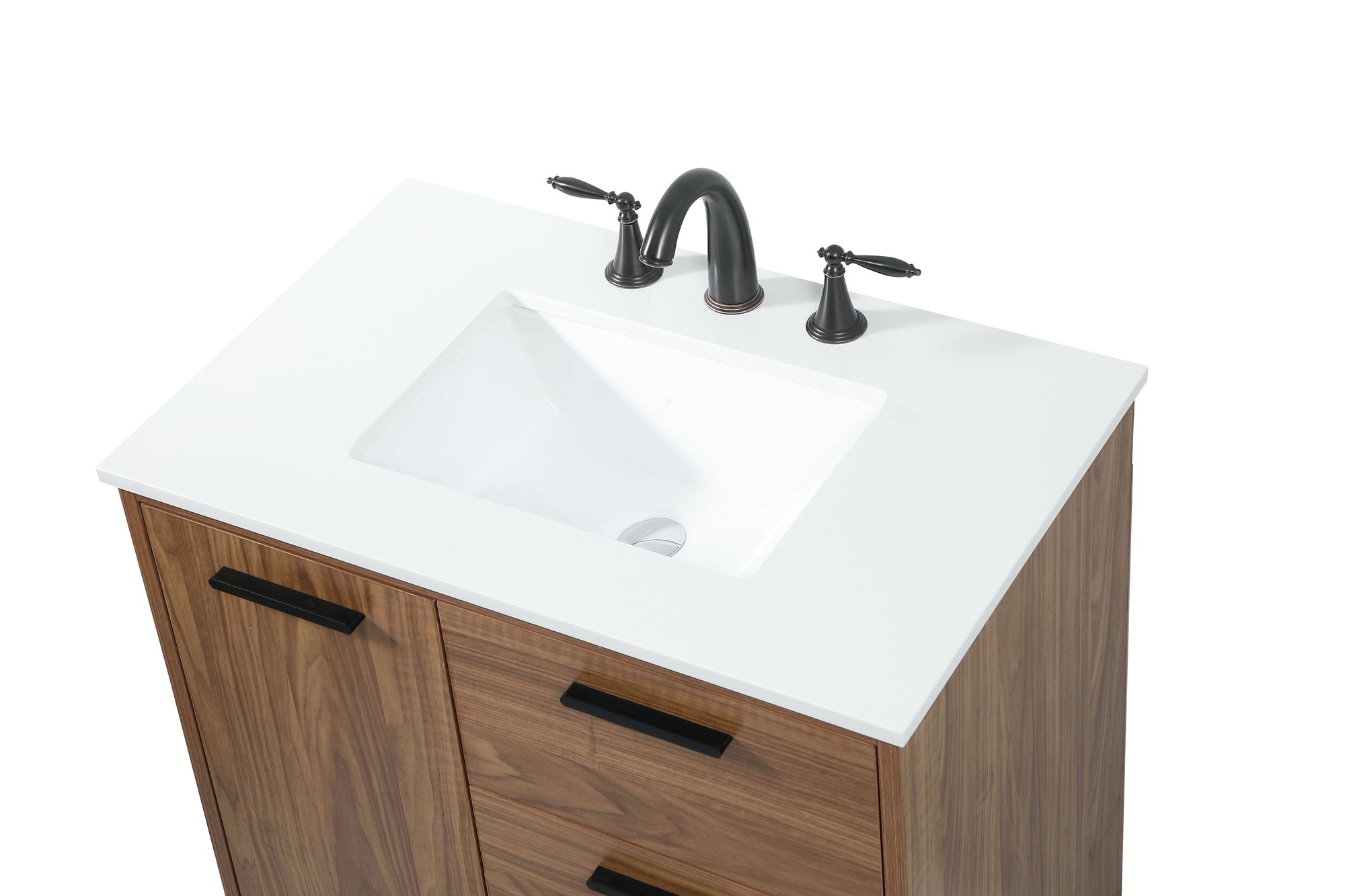 Baldwin 30" Wide Walnut Brown Single Sink Bathroom Vanity