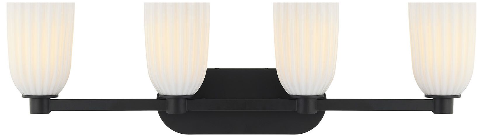 Baldwin 4-Light Bathroom Vanity Light in Matte Black