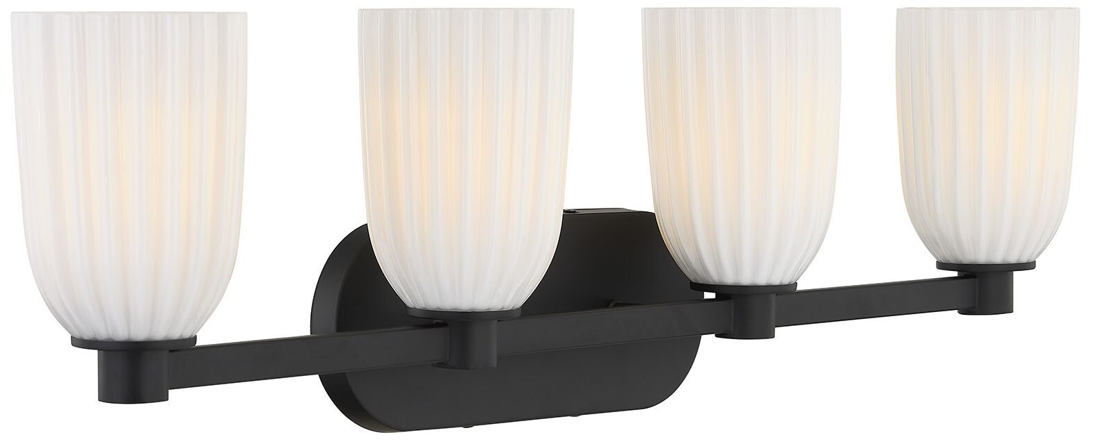 Image 4 Baldwin 4-Light Bathroom Vanity Light in Matte Black more views