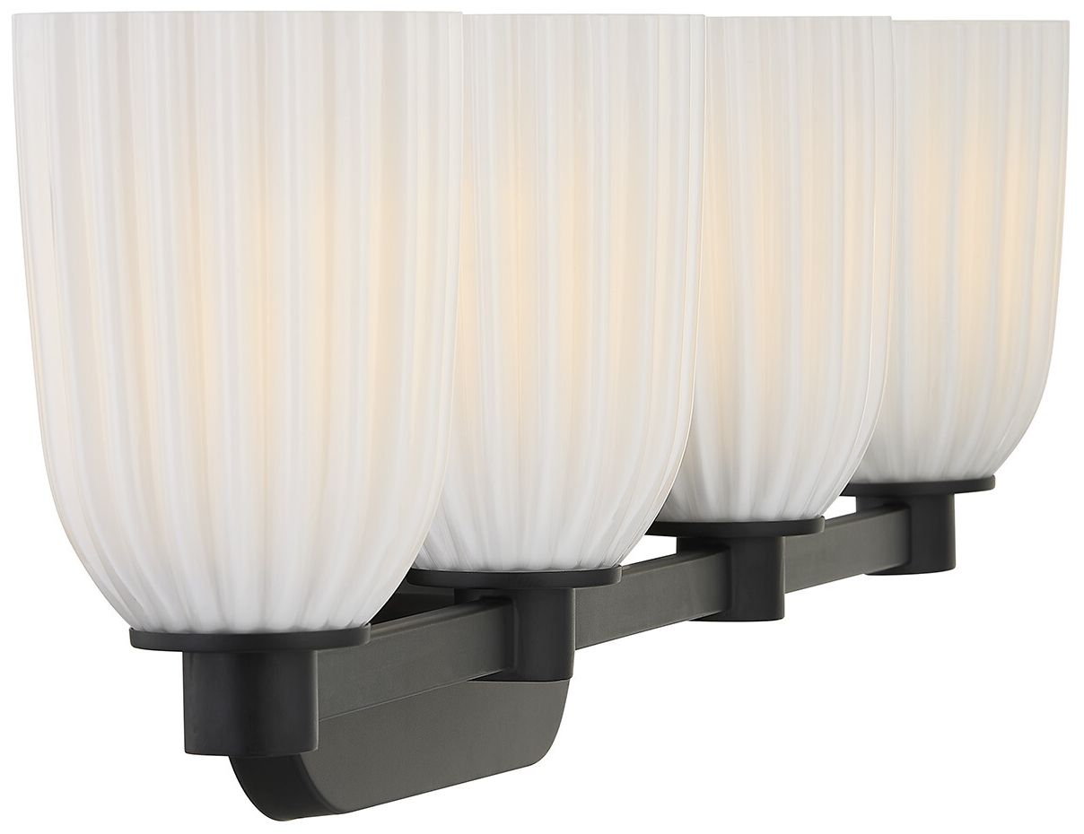 Image 5 Baldwin 4-Light Bathroom Vanity Light in Matte Black more views