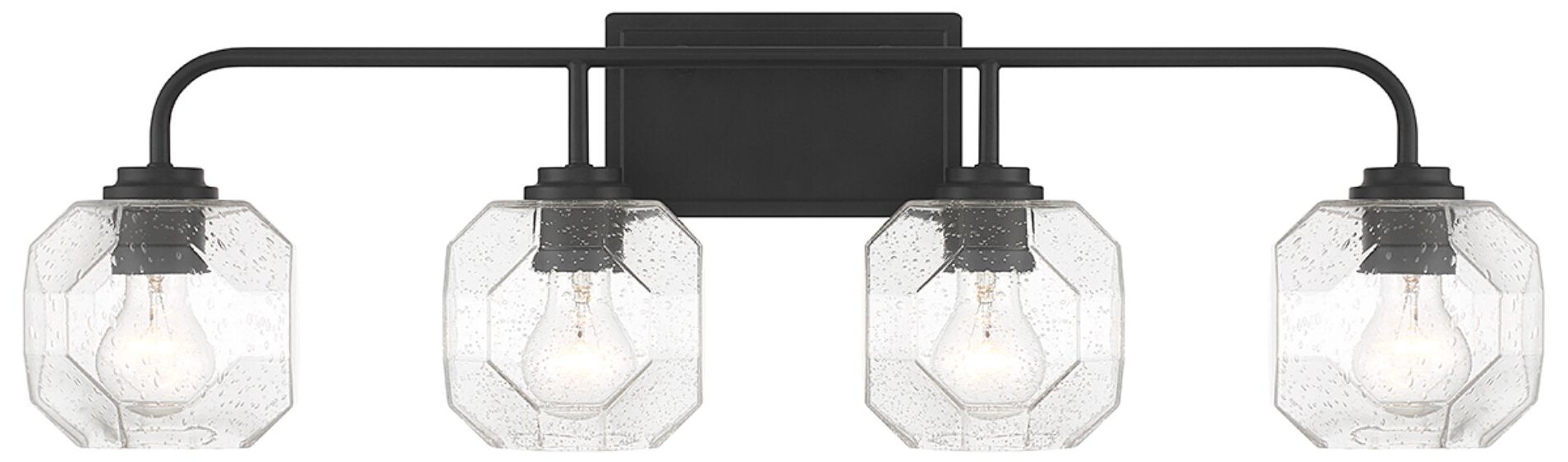 Baldwin 4-Light Bathroom Vanity Light in Matte Black