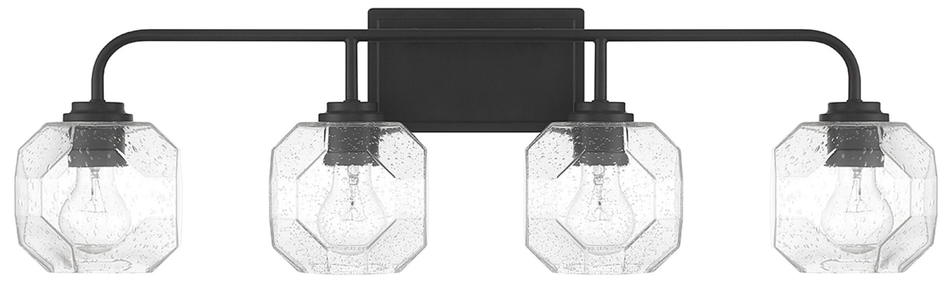 Image 2 Baldwin 4-Light Bathroom Vanity Light in Matte Black more views