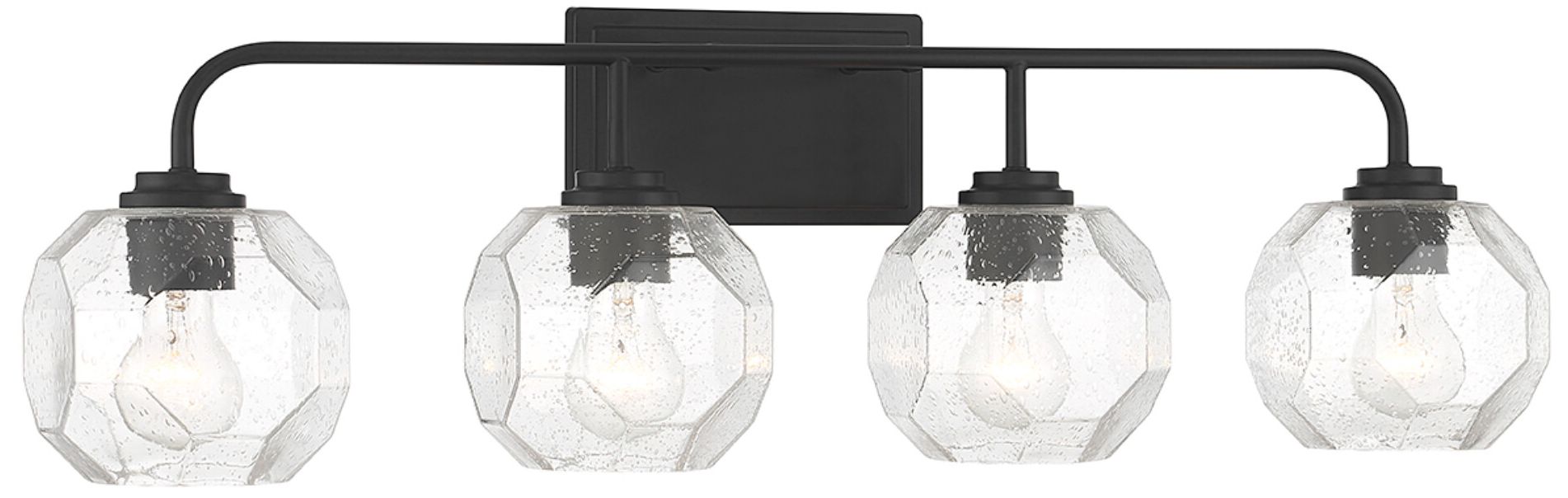 Image 3 Baldwin 4-Light Bathroom Vanity Light in Matte Black more views