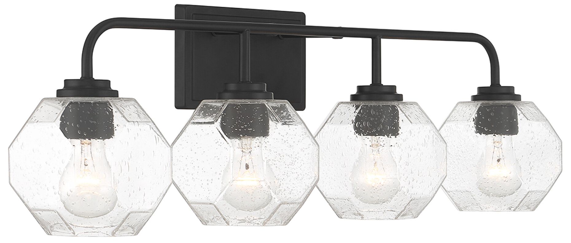 Image 4 Baldwin 4-Light Bathroom Vanity Light in Matte Black more views