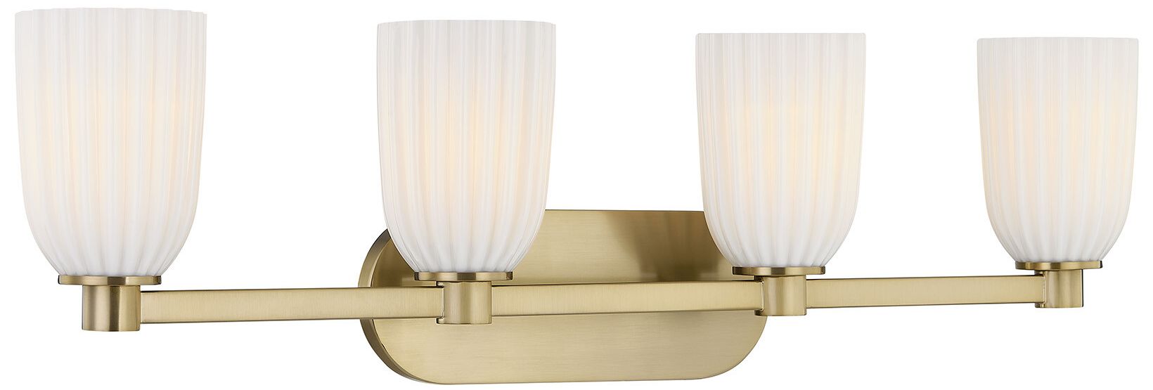 Image 3 Baldwin 4-Light Bathroom Vanity Light in Noble Brass more views