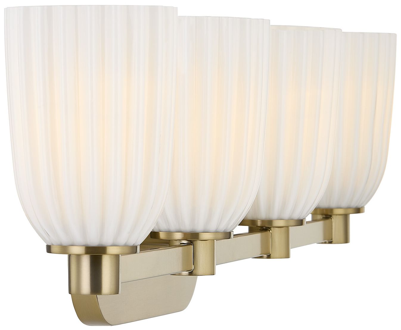 Image 5 Baldwin 4-Light Bathroom Vanity Light in Noble Brass more views