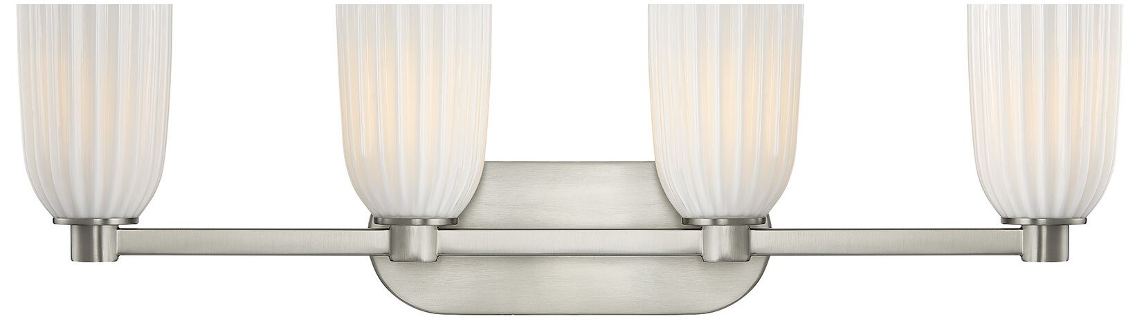 Baldwin 4-Light Bathroom Vanity Light in Satin Nickel