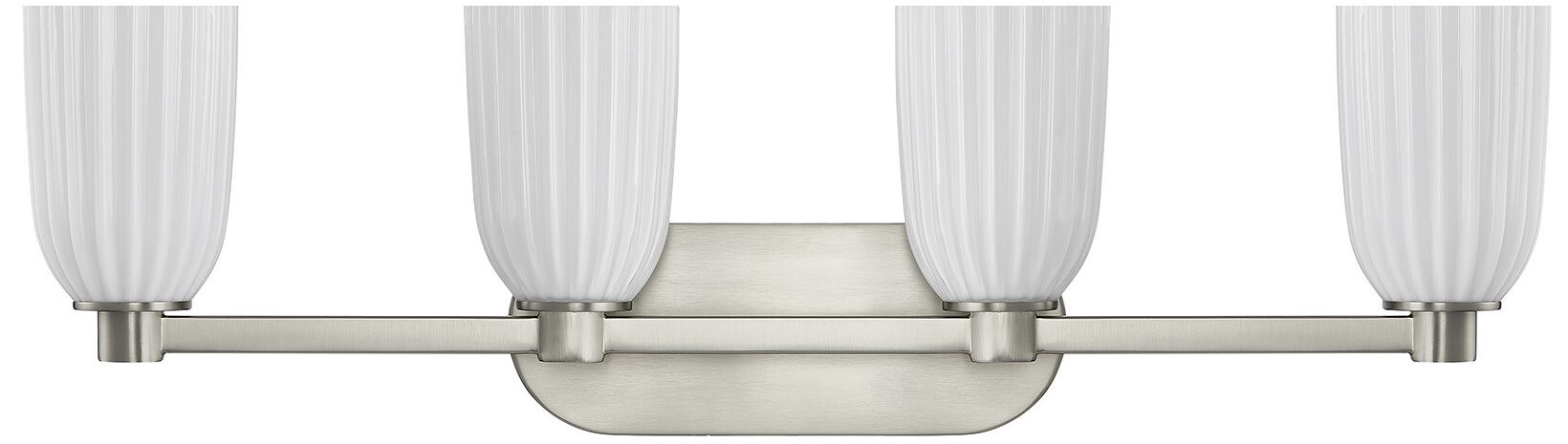 Image 2 Baldwin 4-Light Bathroom Vanity Light in Satin Nickel more views