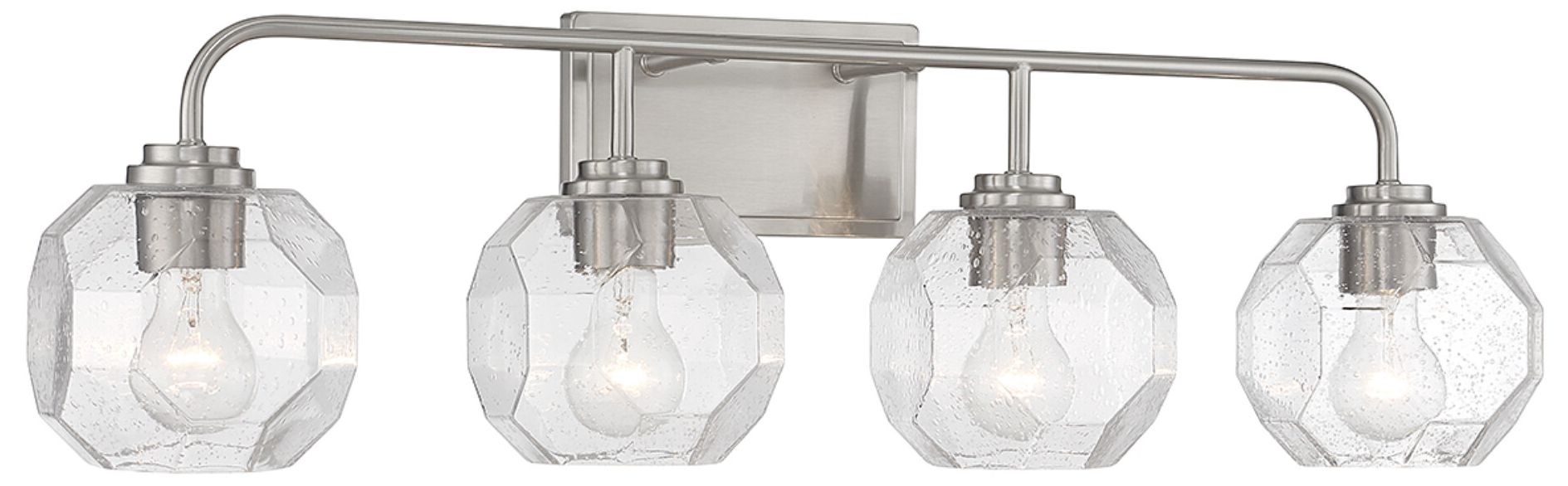 Image 3 Baldwin 4-Light Bathroom Vanity Light in Satin Nickel more views