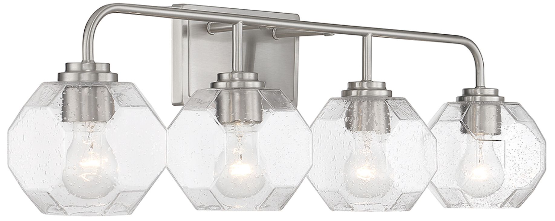 Image 4 Baldwin 4-Light Bathroom Vanity Light in Satin Nickel more views