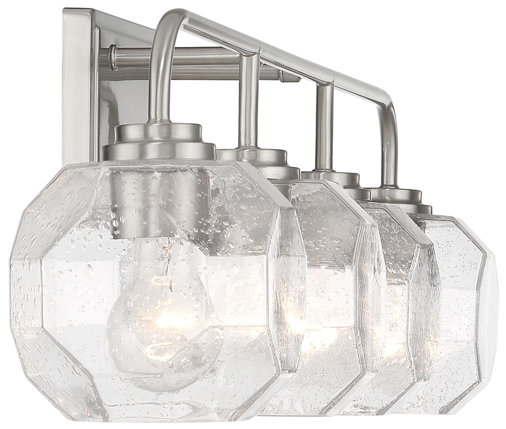 Image 5 Baldwin 4-Light Bathroom Vanity Light in Satin Nickel more views