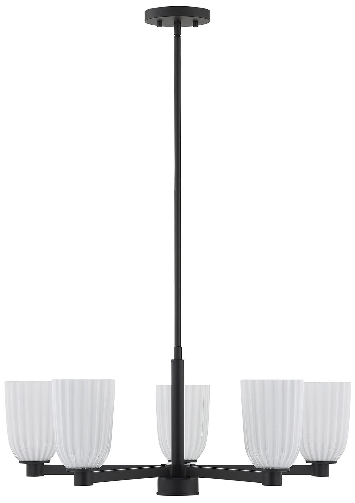Image 2 Baldwin 5-Light Chandelier in Matte Black more views