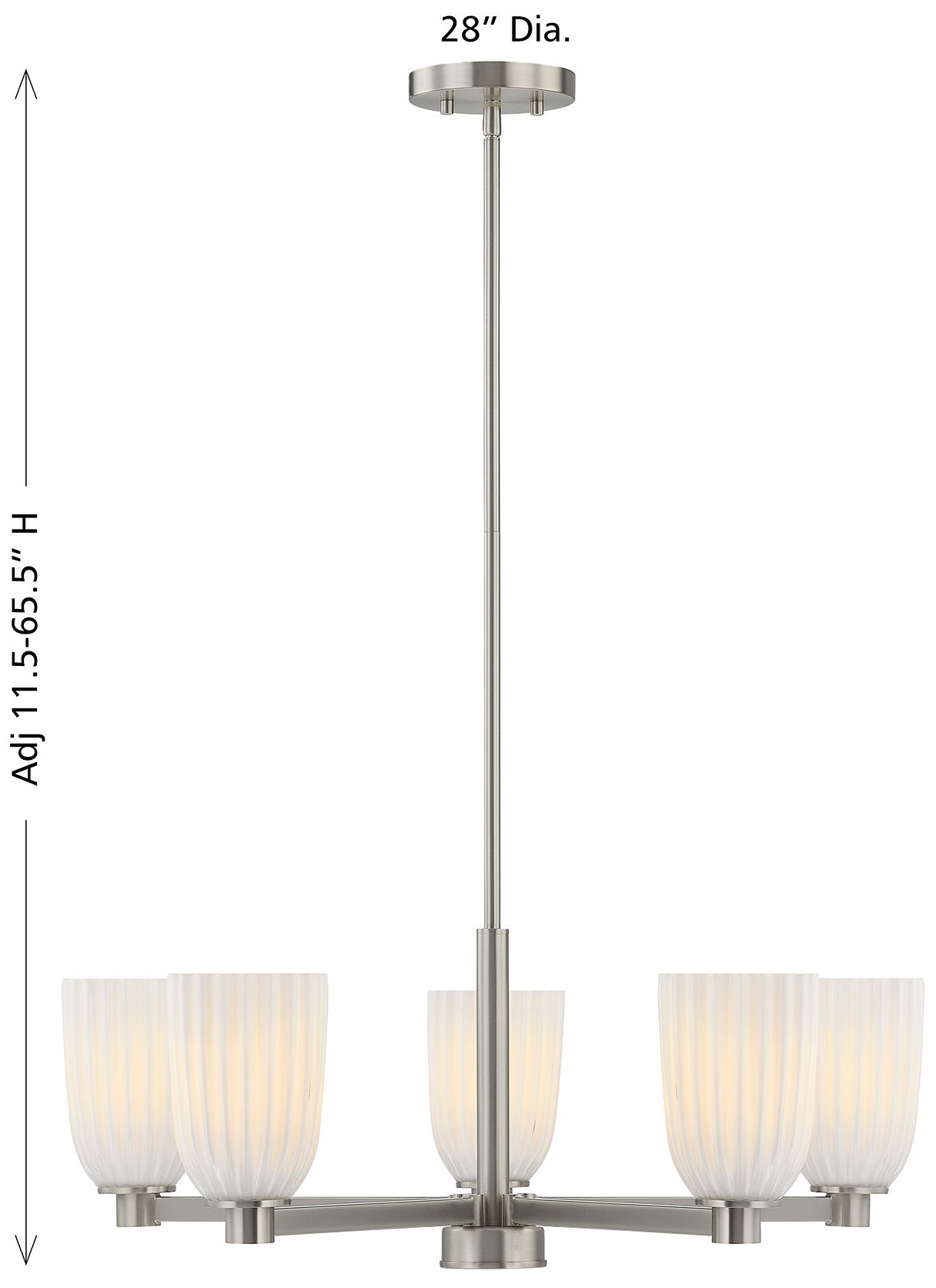 Image 7 Baldwin 5-Light Chandelier in Satin Nickel more views