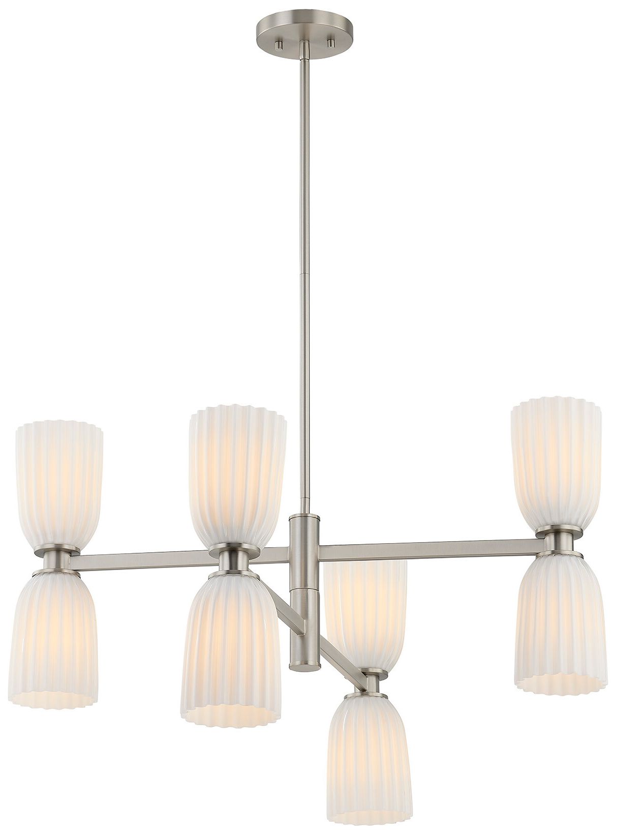 Image 6 Baldwin 8-Light Chandelier in Satin Nickel more views