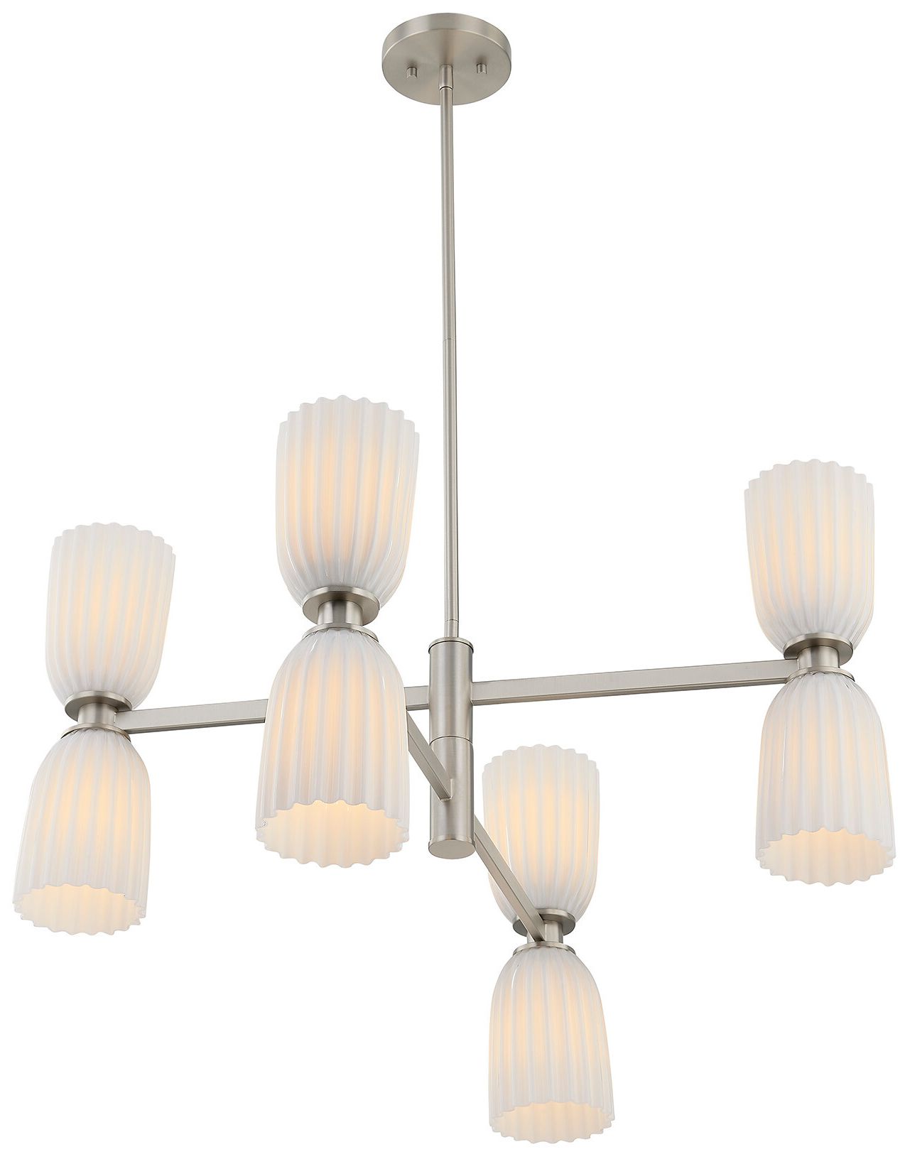Image 7 Baldwin 8-Light Chandelier in Satin Nickel more views