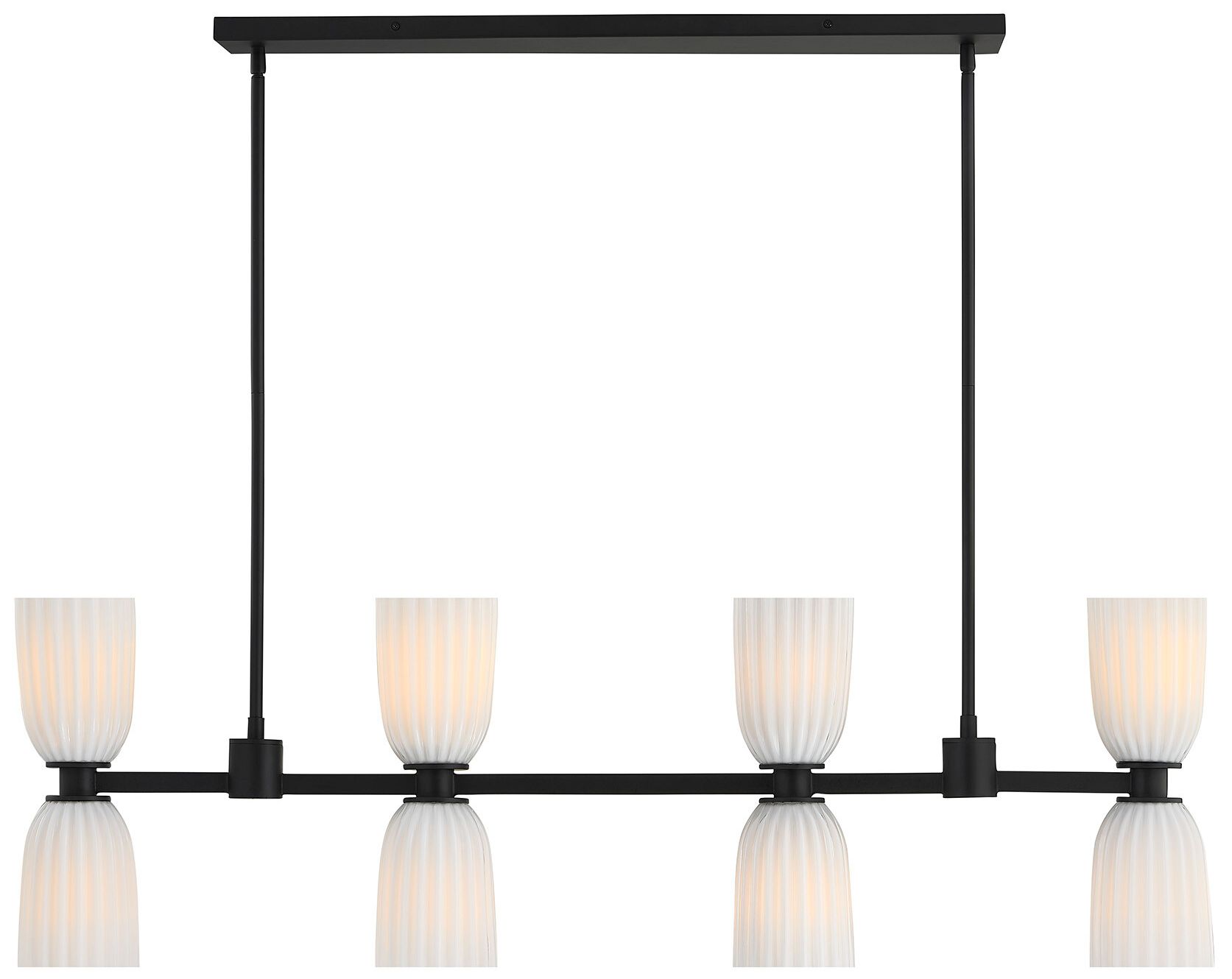Baldwin 8-Light Linear Chandelier in Matte Black