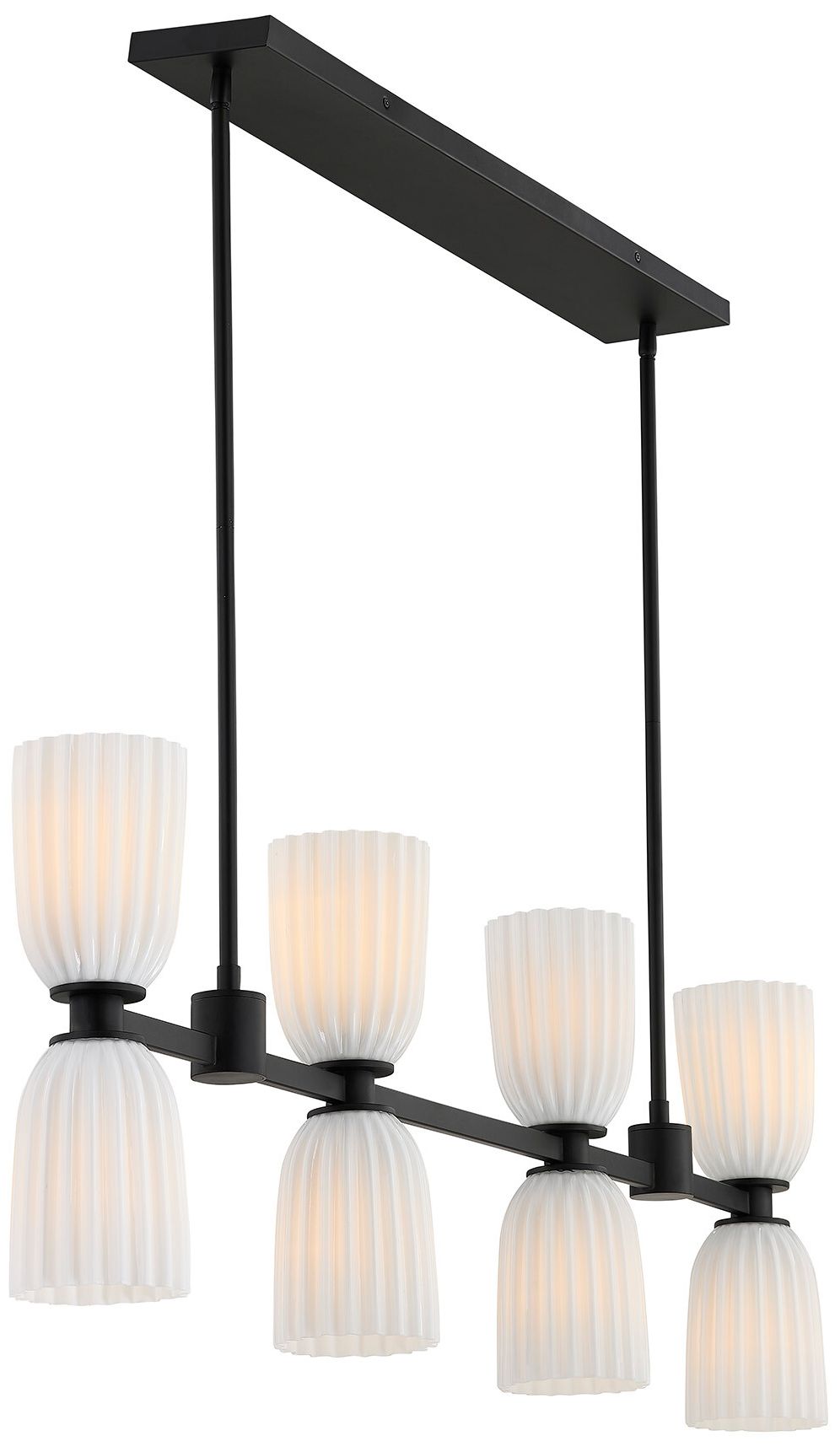 Baldwin 8-Light Linear Chandelier in Matte Black