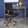Baldwin Black Mid-Back Adjustable Swivel Office Chair