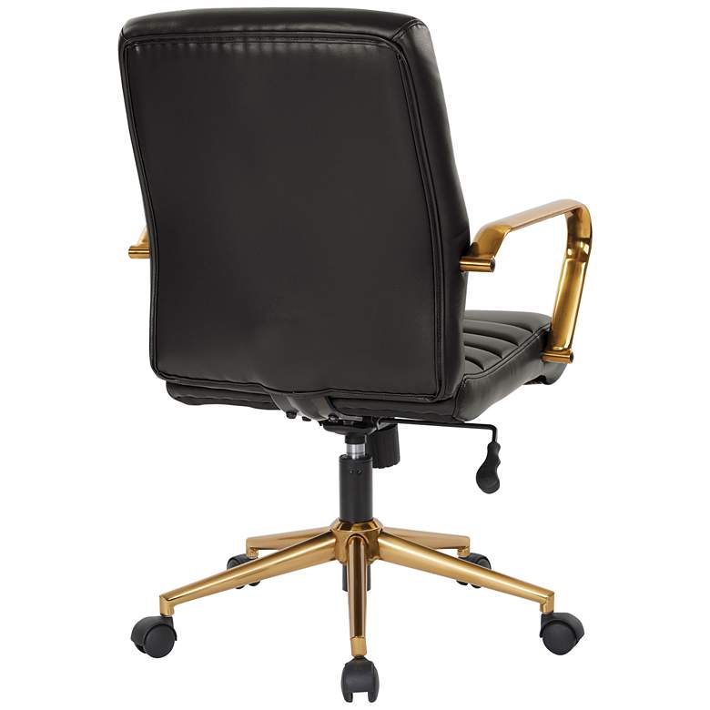 Image 5 Baldwin Black Mid-Back Adjustable Swivel Office Chair more views