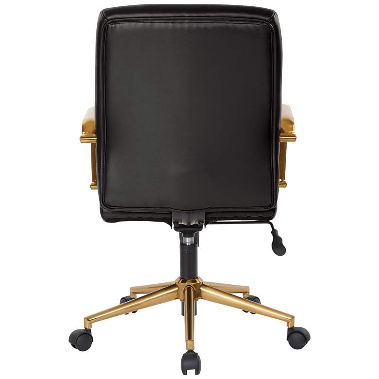 Image 6 Baldwin Black Mid-Back Adjustable Swivel Office Chair more views