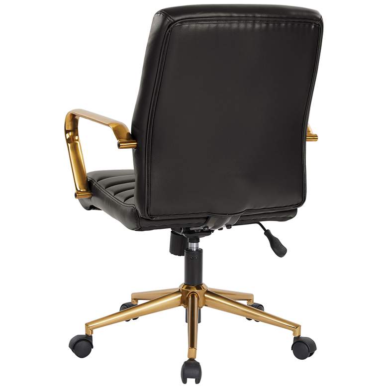 Image 7 Baldwin Black Mid-Back Adjustable Swivel Office Chair more views