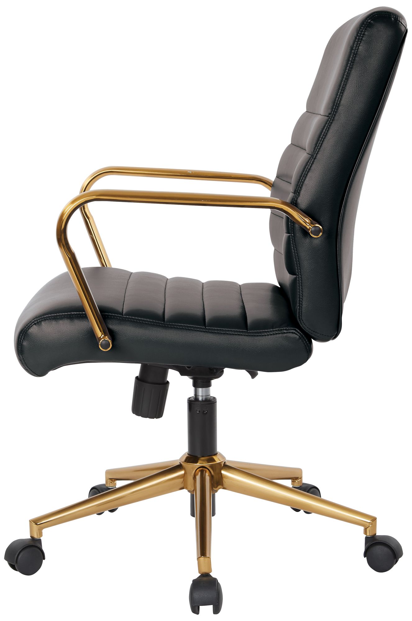 Baldwin Black Mid-Back Adjustable Swivel Office Chair