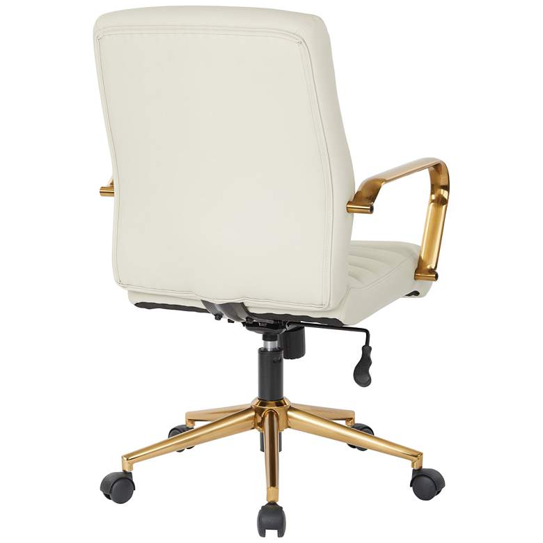 Image 5 Baldwin Cream Mid-Back Adjustable Swivel Office Chair more views