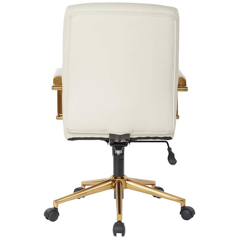 Image 6 Baldwin Cream Mid-Back Adjustable Swivel Office Chair more views