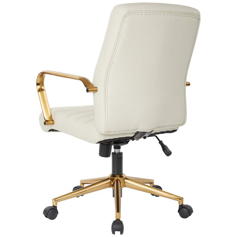 Image 7 Baldwin Cream Mid-Back Adjustable Swivel Office Chair more views