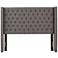 Baldwin Dark Gray Fabric Tufted Adjustable Queen Headboard