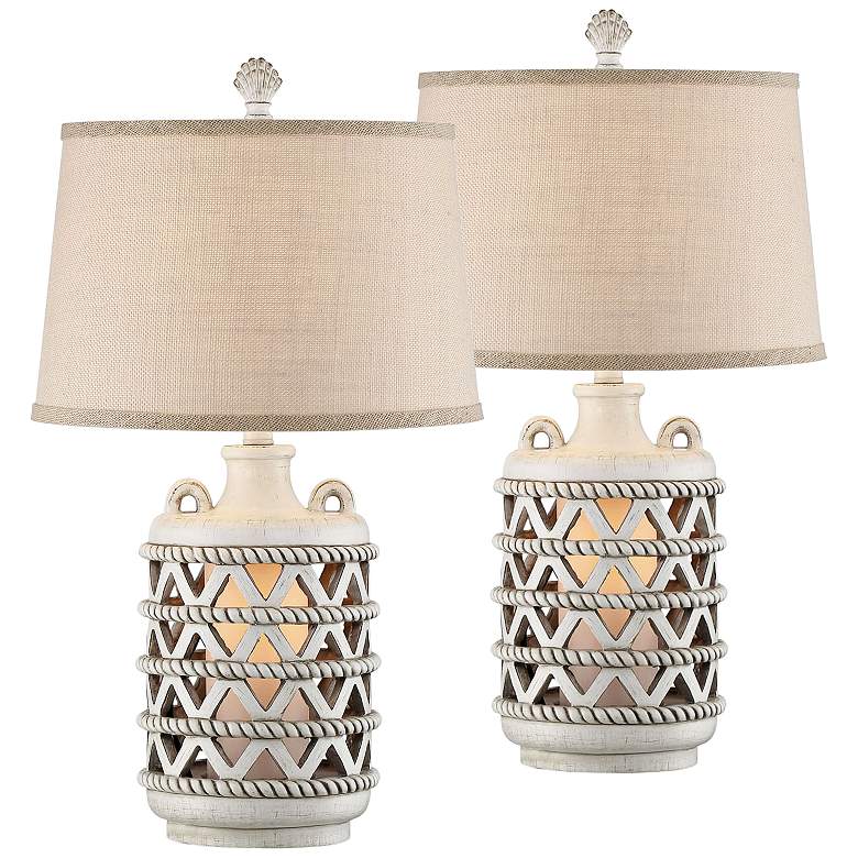 Image 1 Baldwin Island Coastal Night Light Table Lamps Set of 2