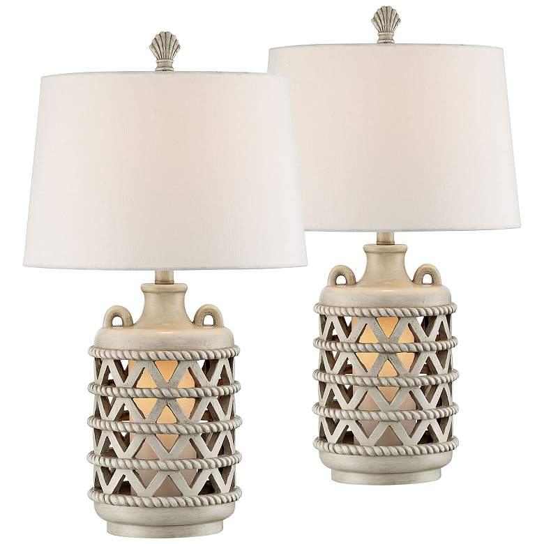 Image 1 Baldwin Island Table Lamp with Night Light Set of 2