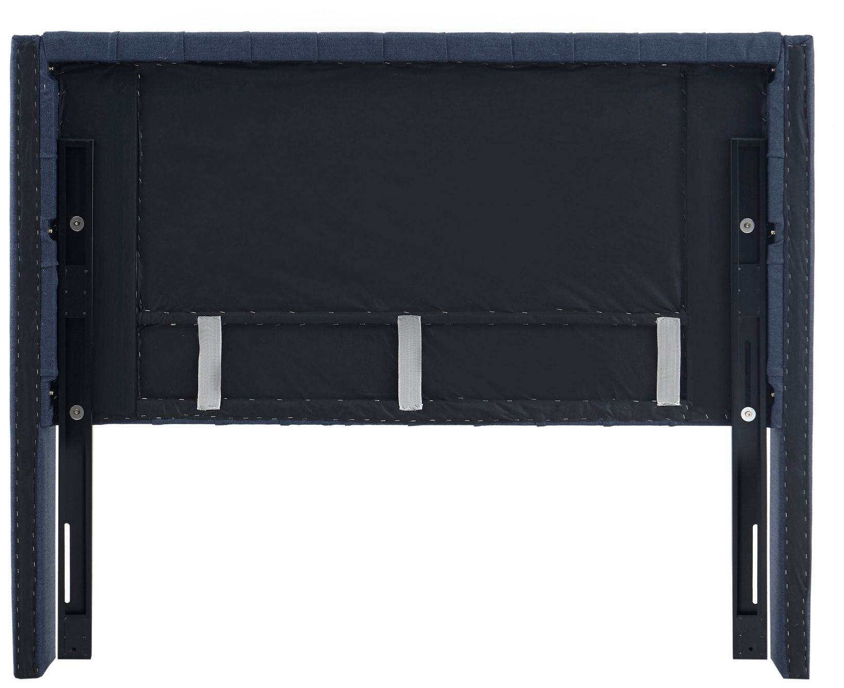 Image 4 Baldwin Navy Blue Fabric Tufted Adjustable Queen Headboard more views