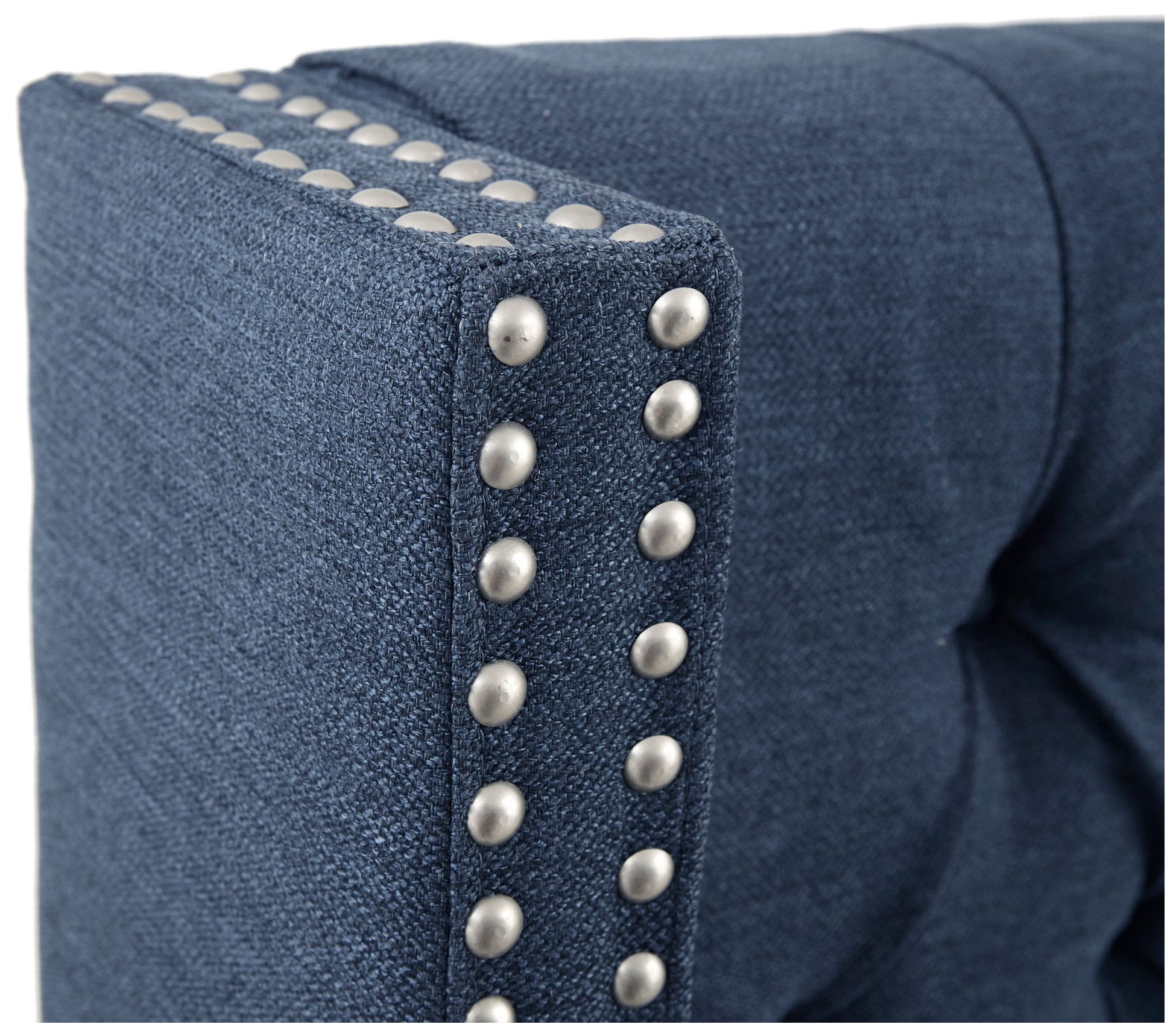 Image 5 Baldwin Navy Blue Fabric Tufted Adjustable Queen Headboard more views