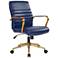 Baldwin Navy Mid-Back Adjustable Swivel Office Chair