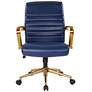 Baldwin Navy Mid-Back Adjustable Swivel Office Chair