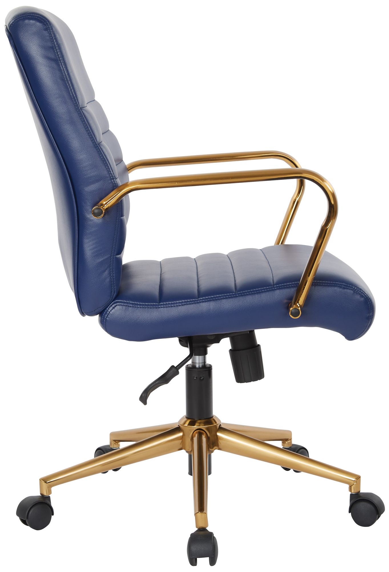 Baldwin Navy Mid-Back Adjustable Swivel Office Chair