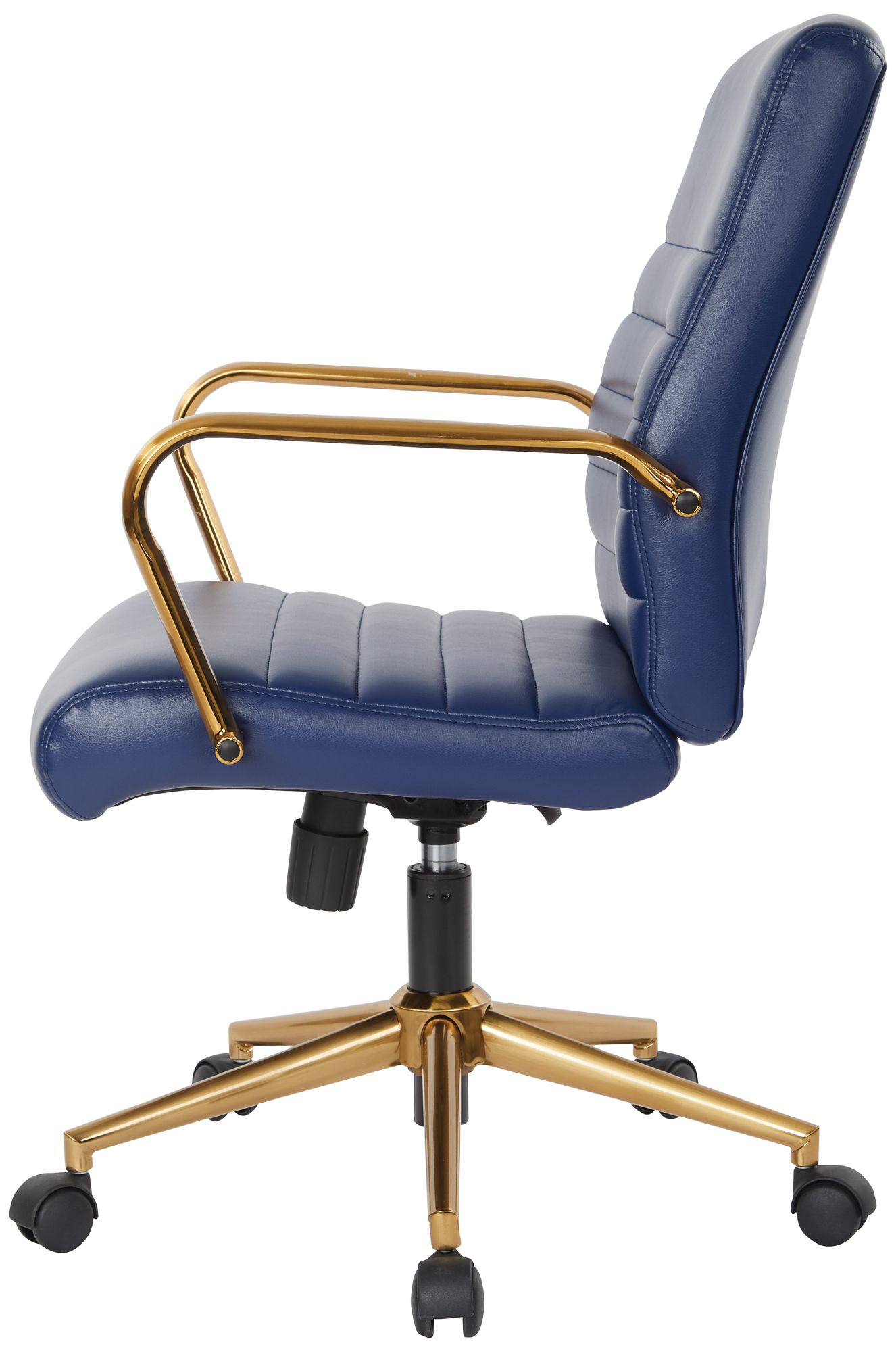 Baldwin Navy Mid-Back Adjustable Swivel Office Chair