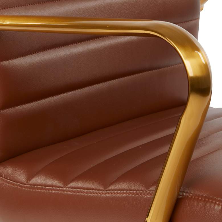 Image 2 Baldwin Saddle Mid-Back Adjustable Swivel Office Chair more views
