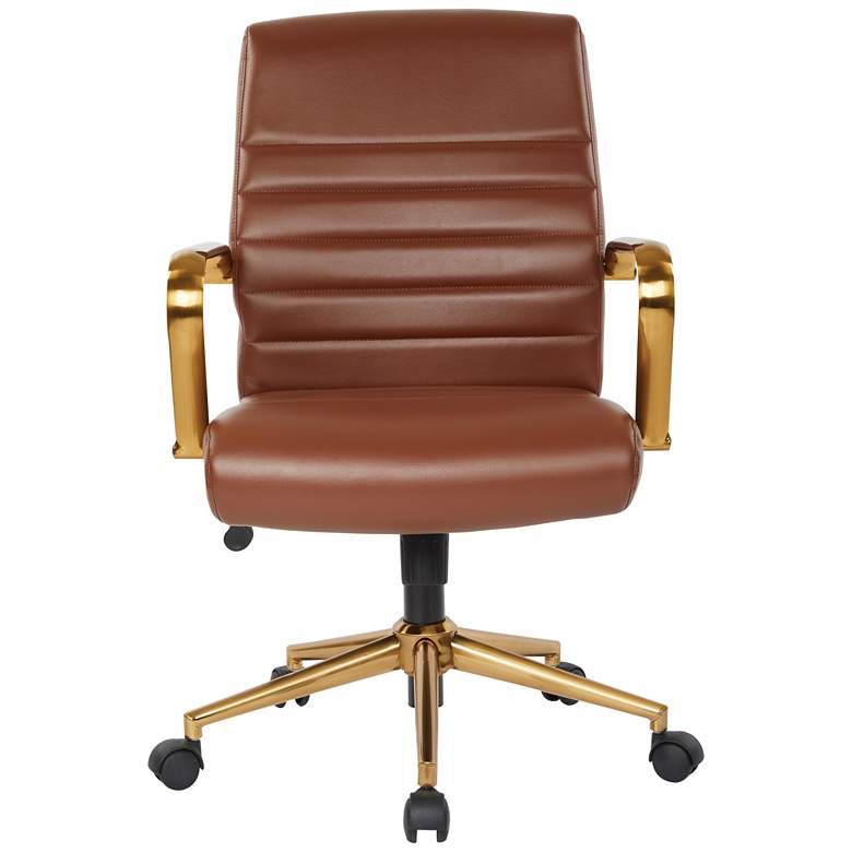 Image 3 Baldwin Saddle Mid-Back Adjustable Swivel Office Chair more views