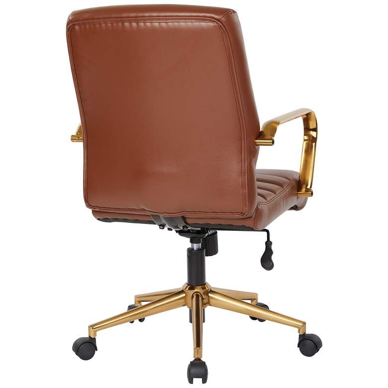 Image 4 Baldwin Saddle Mid-Back Adjustable Swivel Office Chair more views